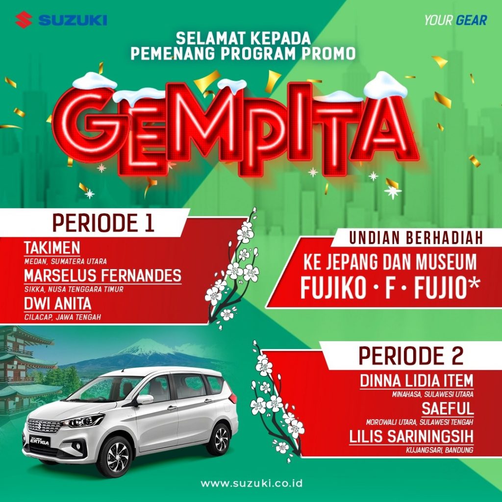 Para pemenang program Gempita Suzuki