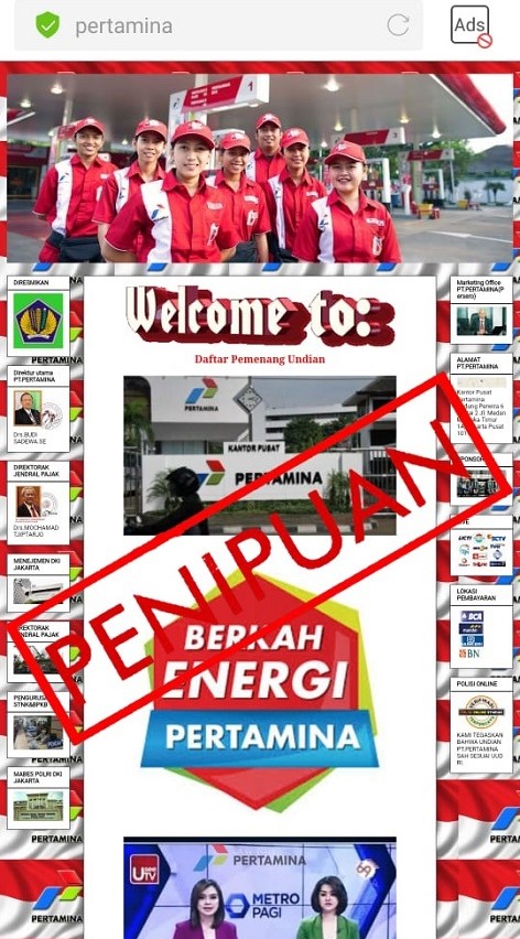 Undian Pertamina Palsu 